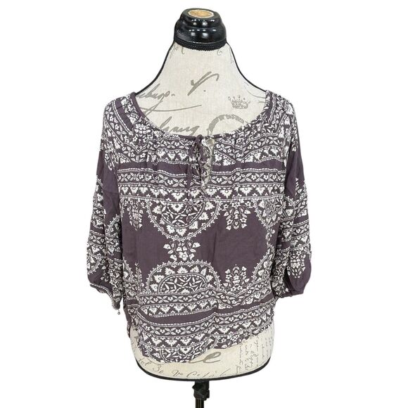 FOREVER 21 Tops - Forever 21 Women's Blouse Sz Small Bohemian Hippie Festival Gypsy Inspired Indie